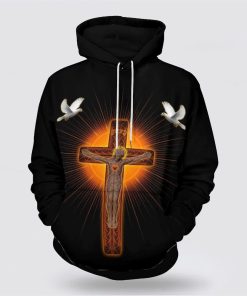 Jesus On The Cross Dove 3D Hoodies For Women Men, God 3D Printed Hoodie, Christian Apparel Hoodies