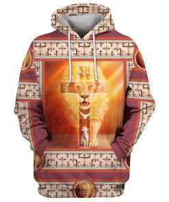 Jesus Onthe Cross God Lion Lamb Dove Hoodies Jesus Hoodie Men & Women, God 3D Printed Hoodie, Christian Apparel Hoodies