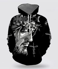 Jesus Portrait 3D Hoodies For Women Men, God 3D Printed Hoodie, Christian Apparel Hoodies
