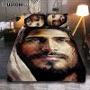 Jesus Portrait Quilt Bedding Set Prints - Jesus Quilt Bedding Set Art - Christian Bedroom Decor 3