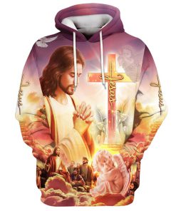 Jesus Prays For His Disciples 3D Hoodies Jesus Hoodie Men & Women, God 3D Printed Hoodie, Christian Apparel Hoodies