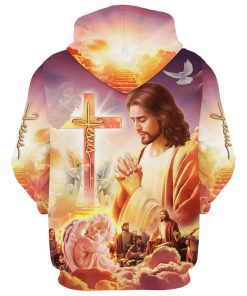 Jesus Prays For His Disciples 3D Hoodies Jesus Hoodie Men & Women, God 3D Printed Hoodie, Christian Apparel Hoodies