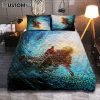 Jesus Rises From Cave Quilt Bedding Set Prints - Religious Quilt Bedding Set Art - Christian Cover Twin Bedding Decor