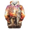Jesus Statue Pattern 3D Hoodies For Women Men, God 3D Printed Hoodie, Christian Apparel Hoodies