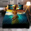 Jesus Saving Me Beach Water Quilt Bedding Set Prints - Jesus Christ Quilt Bedding Set Art - Christian Cover Twin Bedding Decor