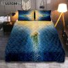 Jesus Sitting Down In The Forest Quilt Bedding Set Prints - Jesus Quilt Bedding Set Art - Christian Bedroom Decor