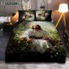 Jesus Saving Me Beach Water Quilt Bedding Set Prints - Jesus Christ Quilt Bedding Set Art - Christian Cover Twin Bedding Decor