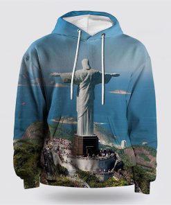 Jesus Statue 3D Hoodies For Women Men, God 3D Printed Hoodie, Christian Apparel Hoodies