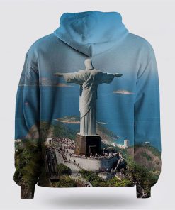 Jesus Statue 3D Hoodies For Women Men, God 3D Printed Hoodie, Christian Apparel Hoodies
