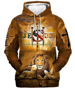 Jesus The Only Hope For America Hoodie Lion Lamb And Dove Hoodies Jesus Hoodie Men & Women, God 3D Printed Hoodie, Christian Apparel Hoodies