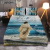 Jesus Walks On The Sea Quilt Bedding Set Prints - Jesus Quilt Bedding Set Art - Christian Bedroom Decor