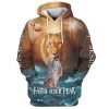 Jesus Walks With Lion Fall For Jesus He Never Leaves 3D Hoodies For Women Men, God 3D Printed Hoodie, Christian Apparel Hoodies