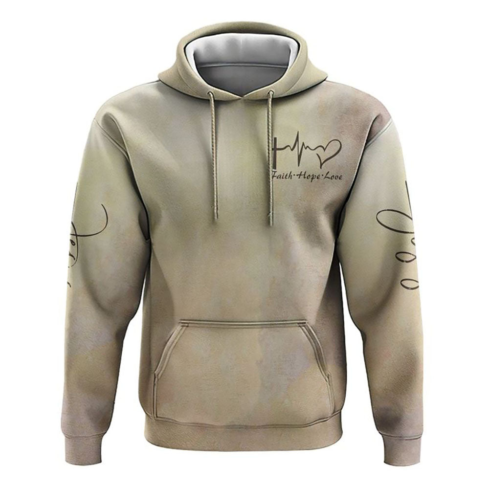 Jesus Watercolor Painting All Over Print 3D Hoodie, Christian Hoodie, Christian Sweatshirt, Bible Verse Shirt