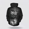 Jesus Walks With Lion Fall For Jesus He Never Leaves 3D Hoodies For Women Men, God 3D Printed Hoodie, Christian Apparel Hoodies