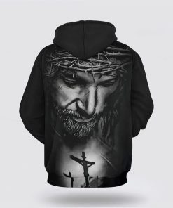 Jesus With Crown Of Thorns 3D Hoodies For Women Men, God 3D Printed Hoodie, Christian Apparel Hoodies
