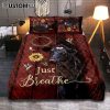Just Believe Pretty Cardinal Pine Cone Tree Bedroom Quilt Bedding Set - Bible Verse Quilt Bedding Set Art - Christian Bedroom Home Decor
