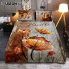Just Breathe Apricot Blossom Monarch Butterfly Flower Quilt Bedding Set Bedroom - Christian Quilt Bedding Set Prints - Bible Verse Quilt Bedding Set Art