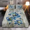 Just Breathe Bicycle Daisy Vase White Butterfly Quilt Bedding Set Art - Christian Art - Bible Verse Bedroom - Religious Home Decor