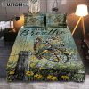 Just Breathe Butterfly Blue Flower Garden Quilt Bedding Set Art - Christian Art - Bible Verse Bedroom - Religious Home Decor