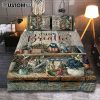 Just Breathe Hydrangeas Blue Flower Butterfly Bedroom Quilt Bedding Set - Bible Verse Quilt Bedding Set Art - Christian Bedroom Home Decor