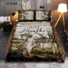 Just Breathe Kitchen Hummingbird Bedroom Quilt Bedding Set - Bible Verse Quilt Bedding Set Art - Christian Bedroom Home Decor