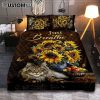 Just Breathe Sunflower Vase Hummingbird Quilt Bedding Set Art - Christian Art - Bible Verse Bedroom - Religious Home Decor