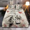Just Breathe White Flower Hummingbird Bedroom Quilt Bedding Set - Bible Verse Quilt Bedding Set Art - Christian Bedroom Home Decor