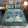 Just Have Faith Lady Reading Book Bedroom Quilt Bedding Set - Bible Verse Quilt Bedding Set Art - Christian Bedroom Home Decor