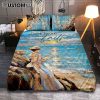 Just Have Faith Ocean Lighthouse Quilt Bedding Set Bedroom - Christian Quilt Bedding Set Prints - Bible Verse Quilt Bedding Set Art