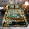 Just Have Faith Roses Quilt Bedding Set Prints - Christian Cover Twin Bedding Decor - Bible Verse Quilt Bedding Set Art