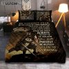 Knight Kneel In Front Of Lion Jesus Christ Warrior Quilt Bedding Set Bedroom - Christian Home Decor - Religious Art