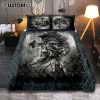 Knight Kneel In Front Of Lion Jesus Christ Warrior Quilt Bedding Set Bedroom - Christian Home Decor - Religious Art