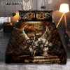 Knight Lion Of Judah And The Cross Quilt Bedding Set - Lion Quilt Bedding Set Print - Christian Bedroom - Religious Home Decor