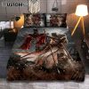 Knight Templar And Lion Jesus Quilt Bedding Set Prints - Jesus Christ Quilt Bedding Set Art - Christian Cover Twin Bedding Decor