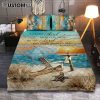 Let It Be Lily Flower Maria Butterfly Quilt Bedding Set - Lion Quilt Bedding Set Print - Christian Bedroom - Religious Home Decor
