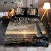 Lighthouse Storm The Lord Is My Rock In Whom I Take Refuge Quilt Bedding Set Prints - Christian Cover Twin Bedding Decor - Bible Verse Quilt Bedding Set Art
