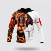 Knight Templar Jesus Is My Savior A Warrior Of Christ 3D Hoodies For Women Men, God 3D Printed Hoodie, Christian Apparel Hoodies