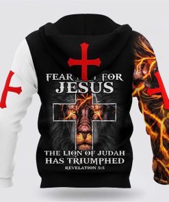 Lightning Lion And Jesus Cross 3D Hoodies For Women Men, God 3D Printed Hoodie, Christian Apparel Hoodies