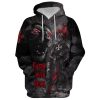 Lion And Warrior Hoodies, One Nation Under God Hoodie For Men & Women, God 3D Printed Hoodie, Christian Apparel Hoodies