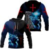 Lion Cross And Jesus Is My Everything American Flag God 3D Hoodie For Man And Women, Jesus Printed 3D Hoodie