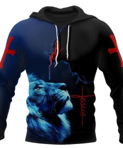 Lion Cross And Jesus Is My God 3D Hoodie For Man And Women, Jesus Printed 3D Hoodie