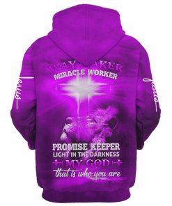 Lion Cross Way Maker Miracle Worker Promise Keeper My God Hoodie For Men & Women, God 3D Printed Hoodie, Christian Apparel Hoodies