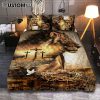 Lion Cross Crown Of Thorns Quilt Bedding Set Art - Christian Art - Bible Verse Bedroom - Religious Home Decor