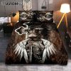 Lion Head Lamb Of God Quilt Bedding Set - Lion Quilt Bedding Set Print - Christian Bedroom - Religious Home Decor