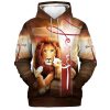 Lion Lamb Jesus Faith Over Fear Hoodie For Men & Women, God 3D Printed Hoodie, Christian Apparel Hoodies