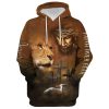 Lion Lamb And Dove 3D Hoodies Men & Women, God 3D Printed Hoodie, Christian Apparel Hoodies