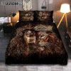 Lion Of Judah Jesus Prayer Quilt Bedding Set - Lion Quilt Bedding Set Print - Christian Bedroom - Religious Home Decor