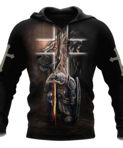 Lion Warrior Jesus Until I Said A Men God 3D Hoodie For Man And Women, Jesus Printed 3D Hoodie
