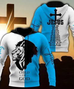Lion White And Jesus Is The King Child Of God 3D Hoodie For Man And Women, Jesus Printed 3D Hoodie