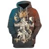 Lion Yellow Cross Jesus Is My God 3D Hoodies For Women Men, God 3D Printed Hoodie, Christian Apparel Hoodies